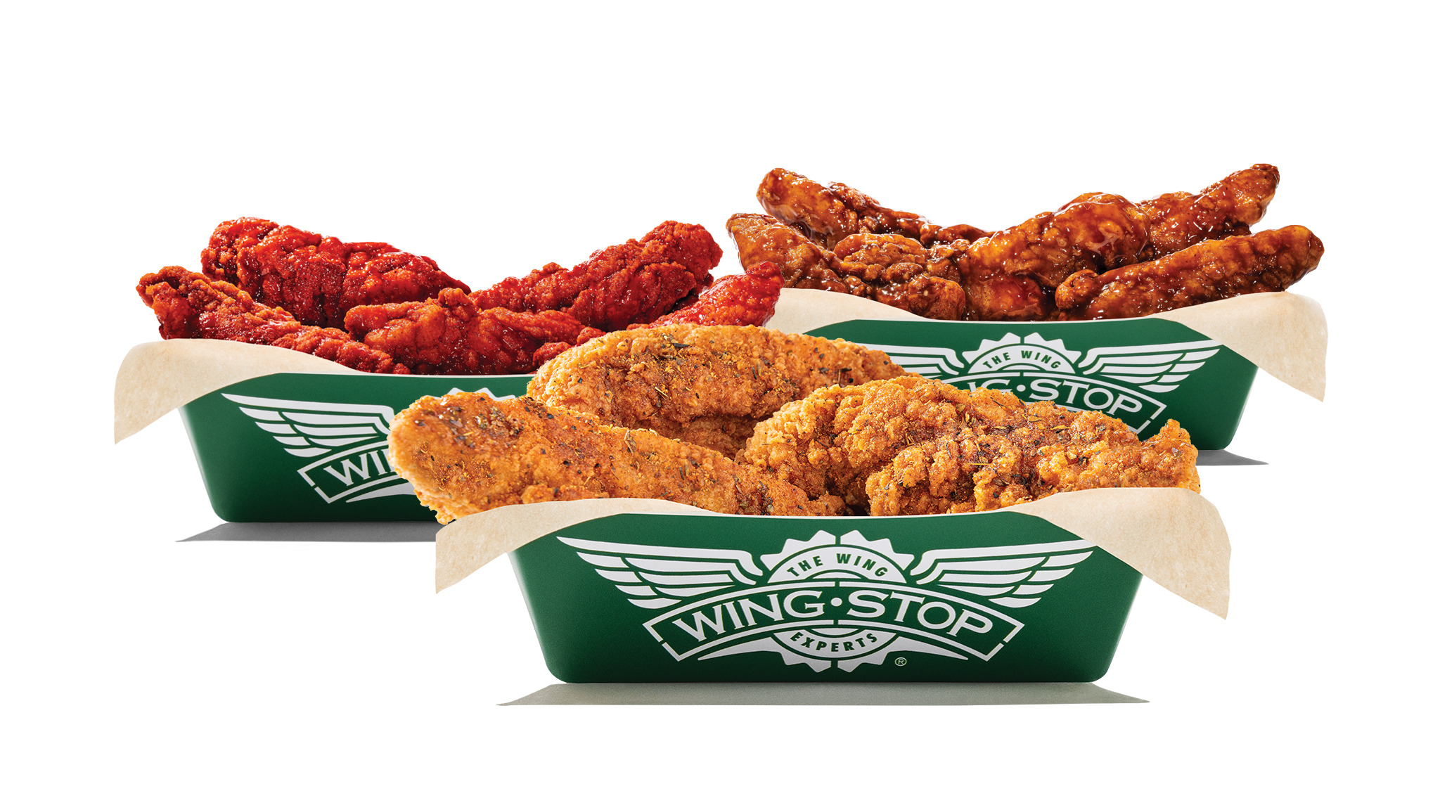 20 of our Crispy Tenders with up to 4 flavors and 4 dips